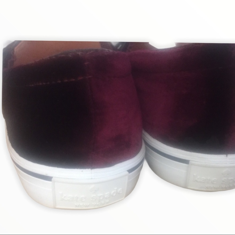 New Burgundy Kate Spade delise Too velvet snea… - Picture 7 of 7